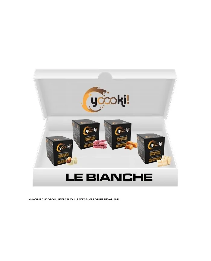 Mix Bustine Monodose Cioccolate Calde Bianche in 4 gusti - Yoooki