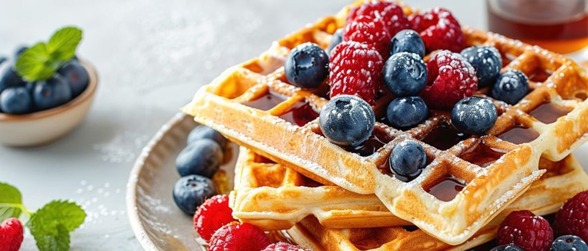 Ricetta waffle morbidi e veloci, anche senza piastra!